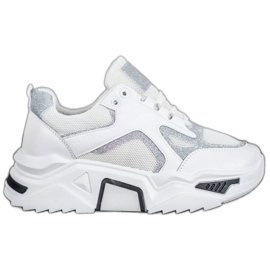 Seastar Divatos cipők csillogással fehér sokszínű Seastar Divatos cipők csillogással fehér sokszínű