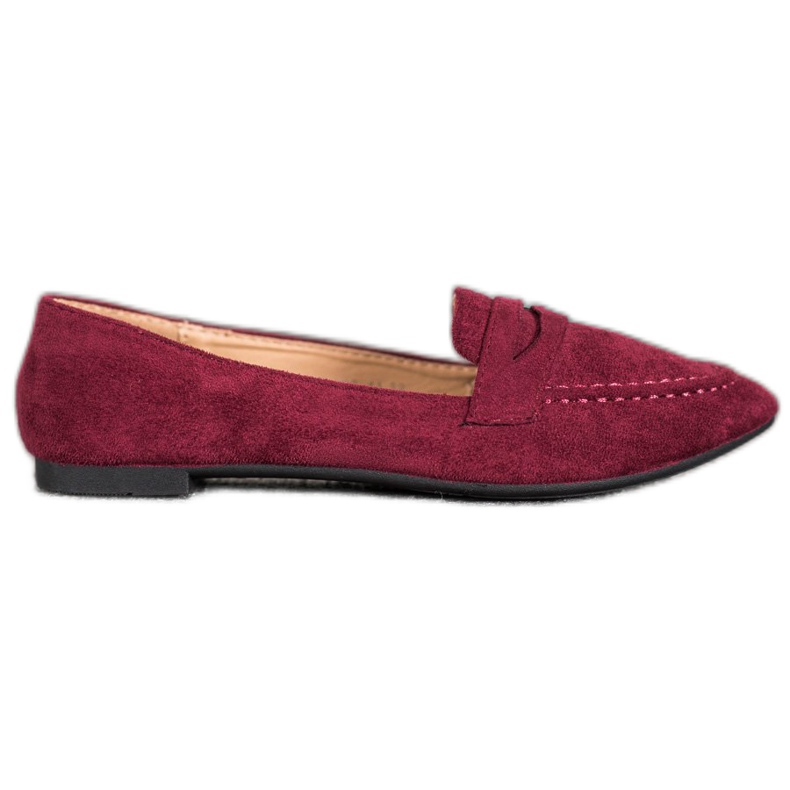 Best Shoes Velúr cipők Spitzben piros