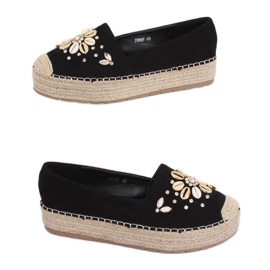 Fekete női espadrilles JH96P Black Fekete női espadrilles JH96P Black