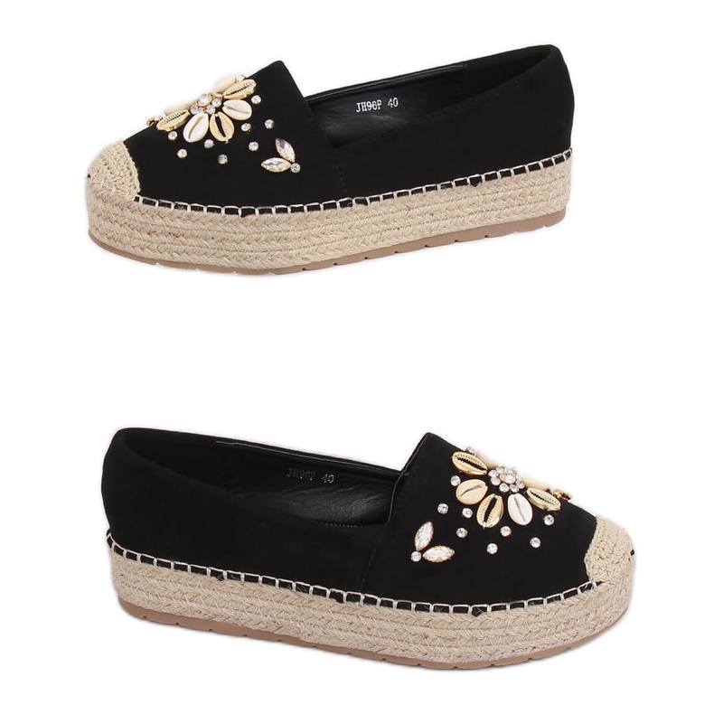 Fekete női espadrilles JH96P Black
