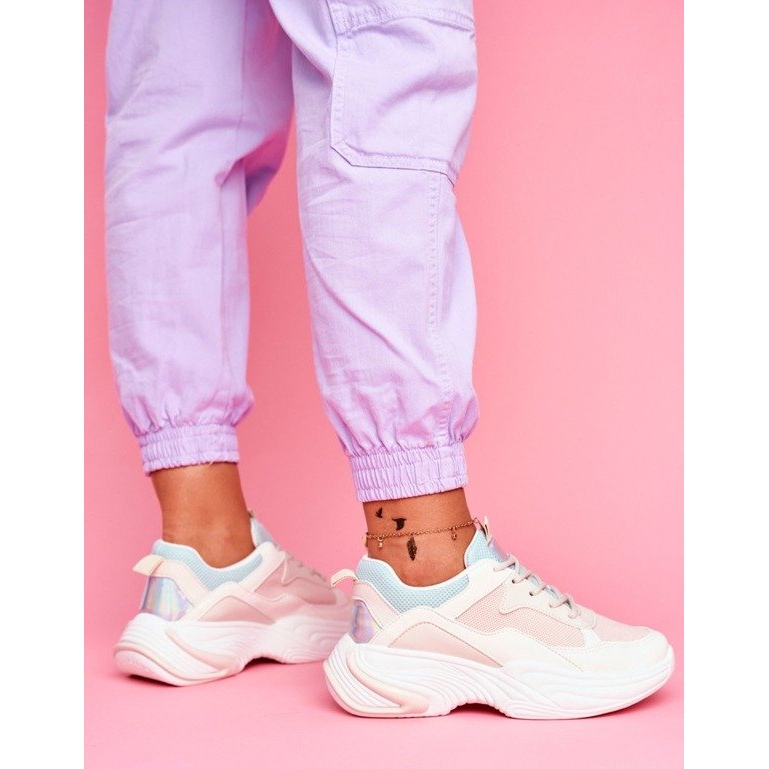 SEA Rózsaszín női sportcipő BL205 fehér sokszínű