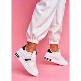 SEA Fehér csillogó női sportcipő BL202 fekete