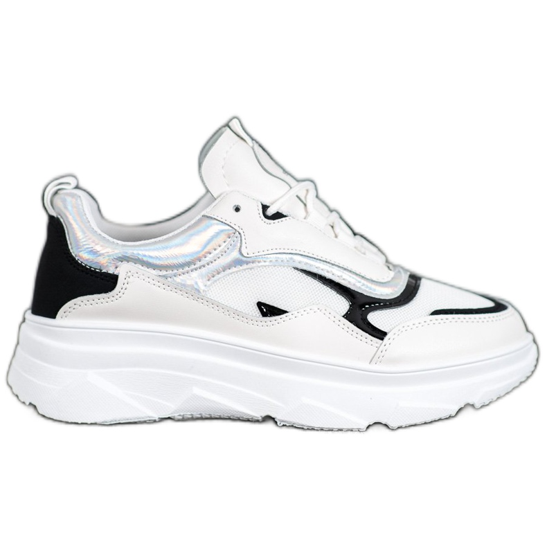 SHELOVET Divatos fehér cipők fekete