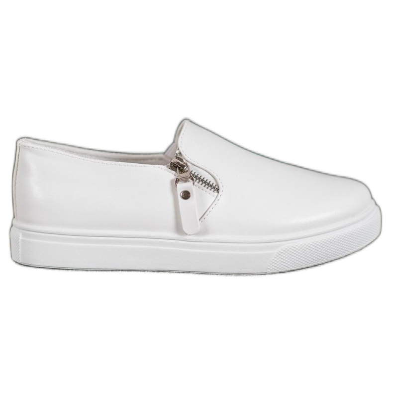 SHELOVET Fehér cipők cipzárral