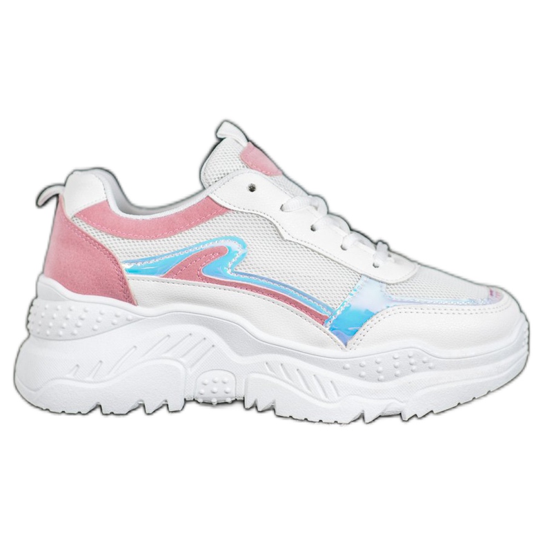 SHELOVET Fehér cipők Holo effektussal sokszínű