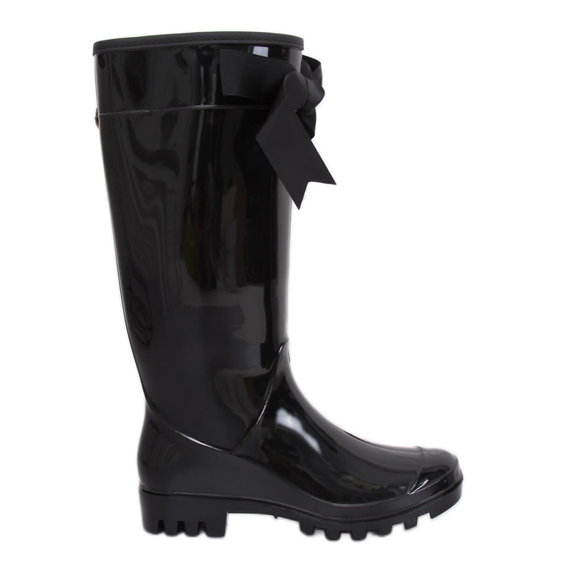 Fekete női galoshes 812-10 Black sárga