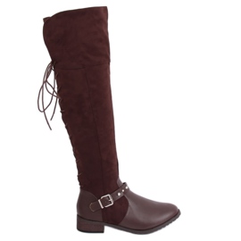 Barna lapos sarkú csizma 688-3 Brown II Quality