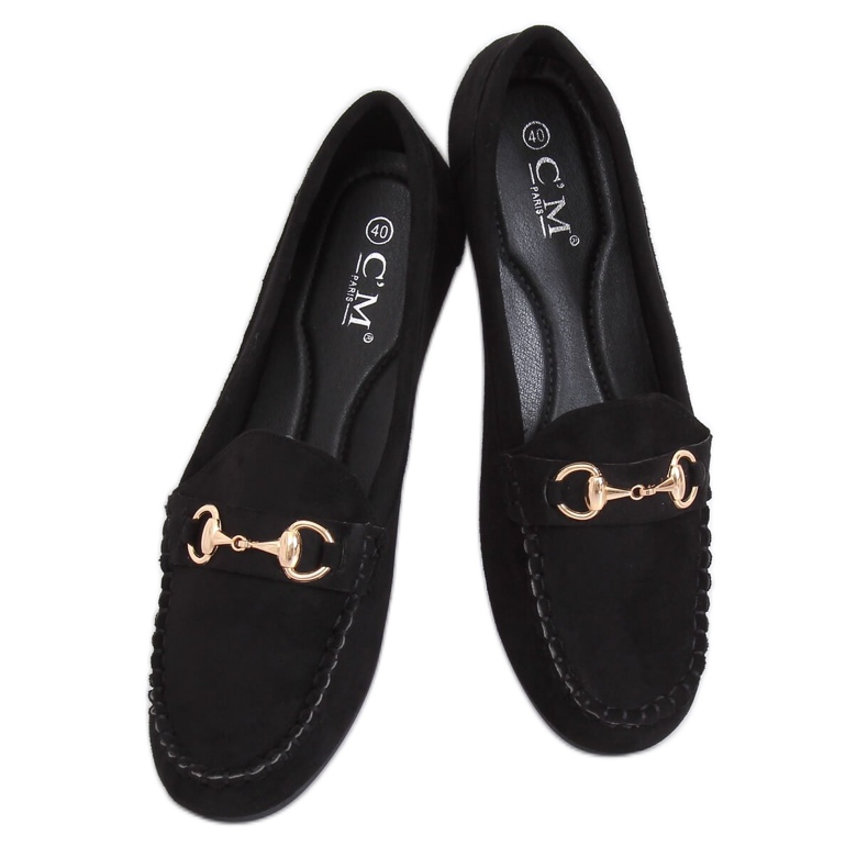 Fekete velúr cipők 77-192 Fekete