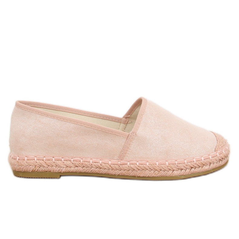 Espadrilles, rózsaszín velúr AF40 Pink II Quality