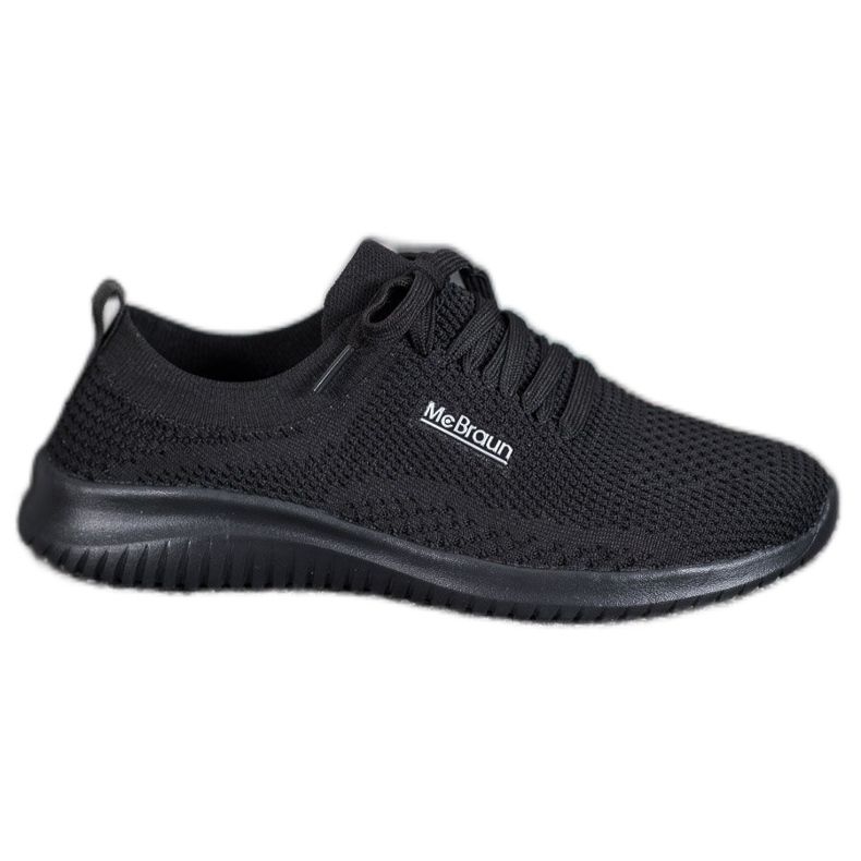 SHELOVET Fűzött textilcipő fekete