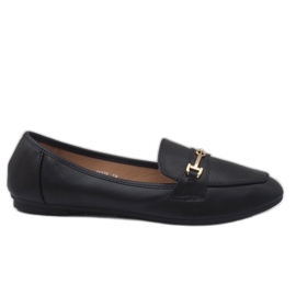 Fekete ökobőr balerina cipők 9F176 Fekete ökobőr balerina cipők 9F176