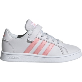 Adidas Grand Court C Jr EG6737 cipő fehér rózsaszín