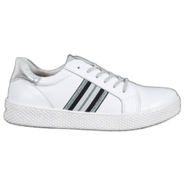 Filippo Bőr cipő a platformon fehér Filippo Bőr cipő a platformon fehér