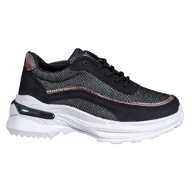 SHELOVET Divatos sportcipő fekete