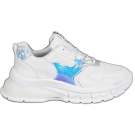 SHELOVET Hálós cipők fehér