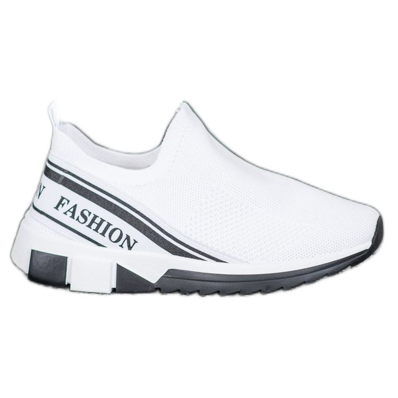 SHELOVET Áttört Slipony divat fehér