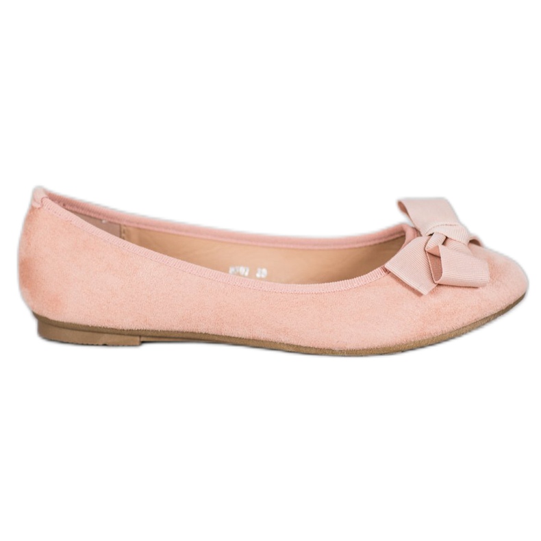 Clowse Stílusos balerinák íjjal rózsaszín