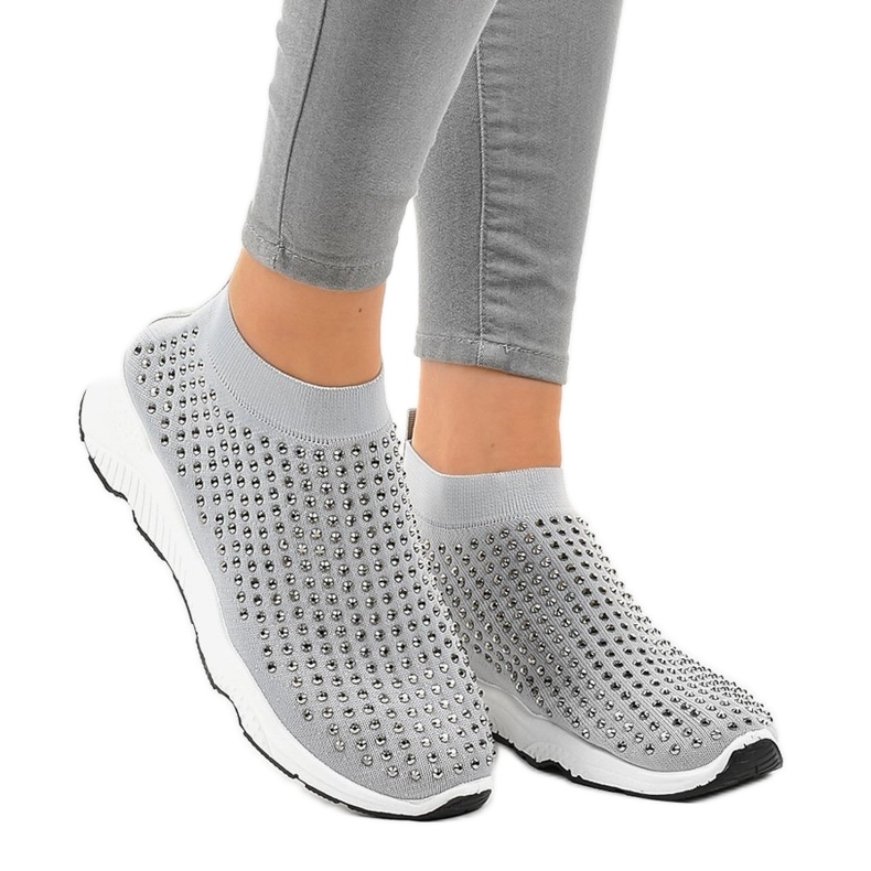 Szürke sportcipő LG27 köbcirkóniával