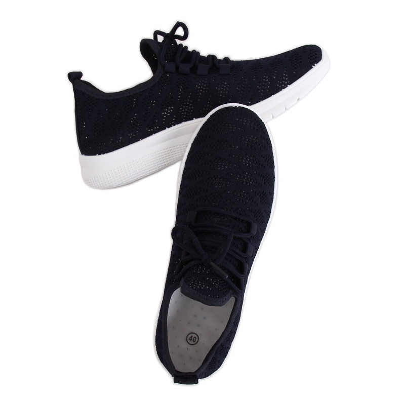 BB76 Navy sötétkék sportcipő sárga