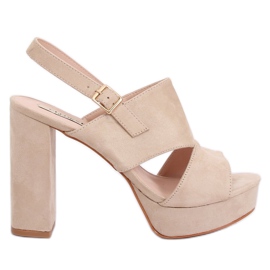 Szandál a poszton bézs 9R02 Bézs barna zöld