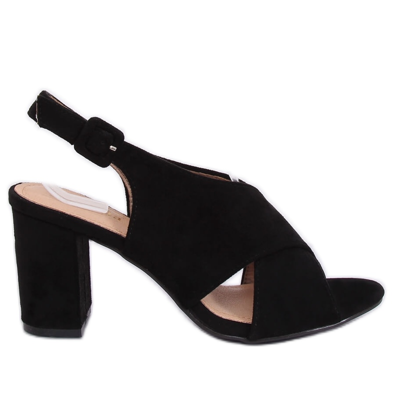 Fekete magas sarkú szandál F1827 Fekete