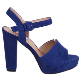 Magas sarkú szandál 9R16 Blue sötétkék sokszínű