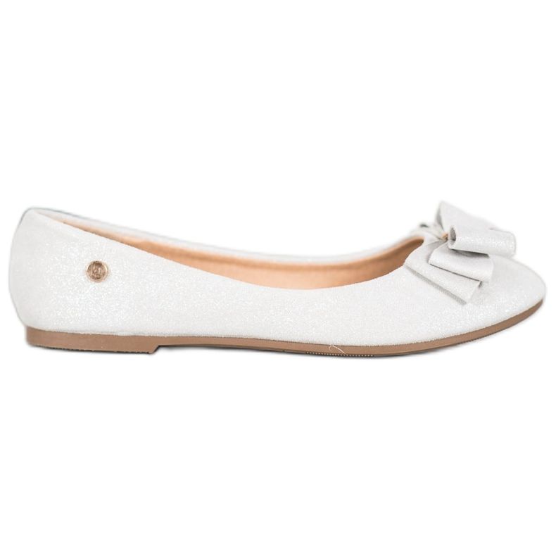 Elegáns balerinák VINCEZA íjjal szürke