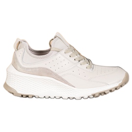 Goodin Bézs színű bőr cipők