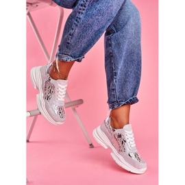 S.Barski Ezüst sportbőr cipők LR92099 szürke S.Barski Ezüst sportbőr cipők LR92099 szürke