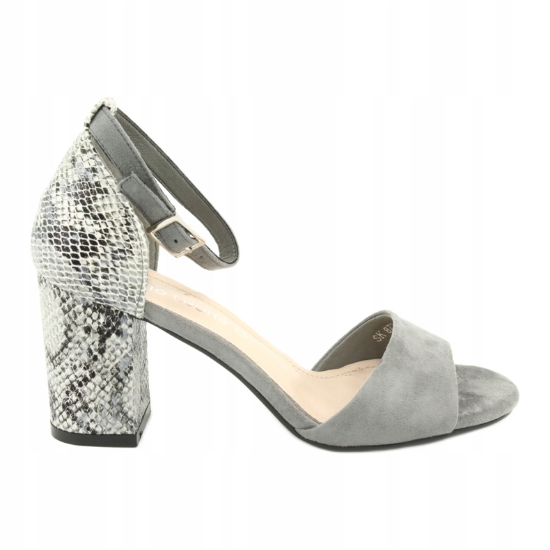 Sergio Leone Női szandál az állati posztmintán SK873 szürke