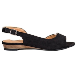 Kényelmes VINCEZA velúr cipő fekete