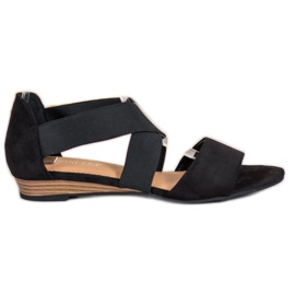VINCEZA Slip On Sandals fekete