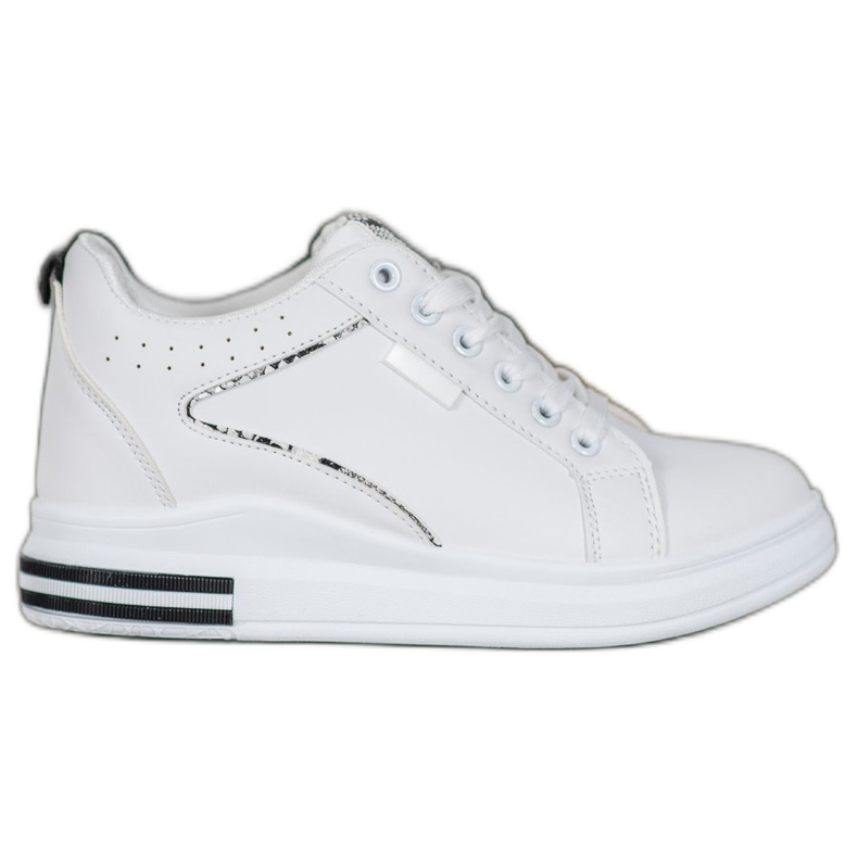 SHELOVET Fehér cipő rejtett ékkel