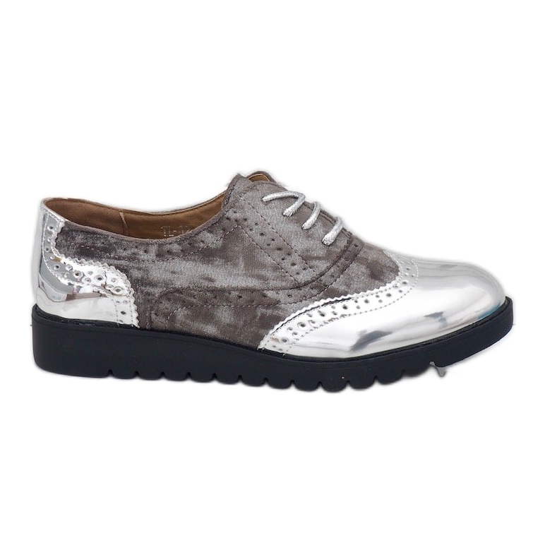 Piros velúr cipő TL-62 szürke