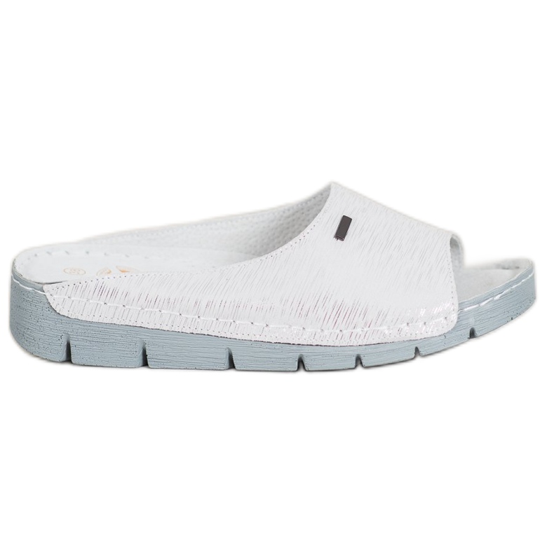 Goodin Kényelmes bőr papucs szürke