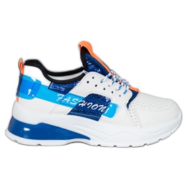 SHELOVET Fehér divat cipők kék