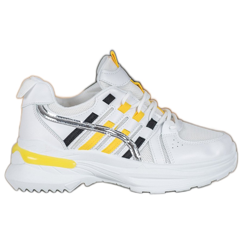 SHELOVET Divatos sportcipő a platformon fehér