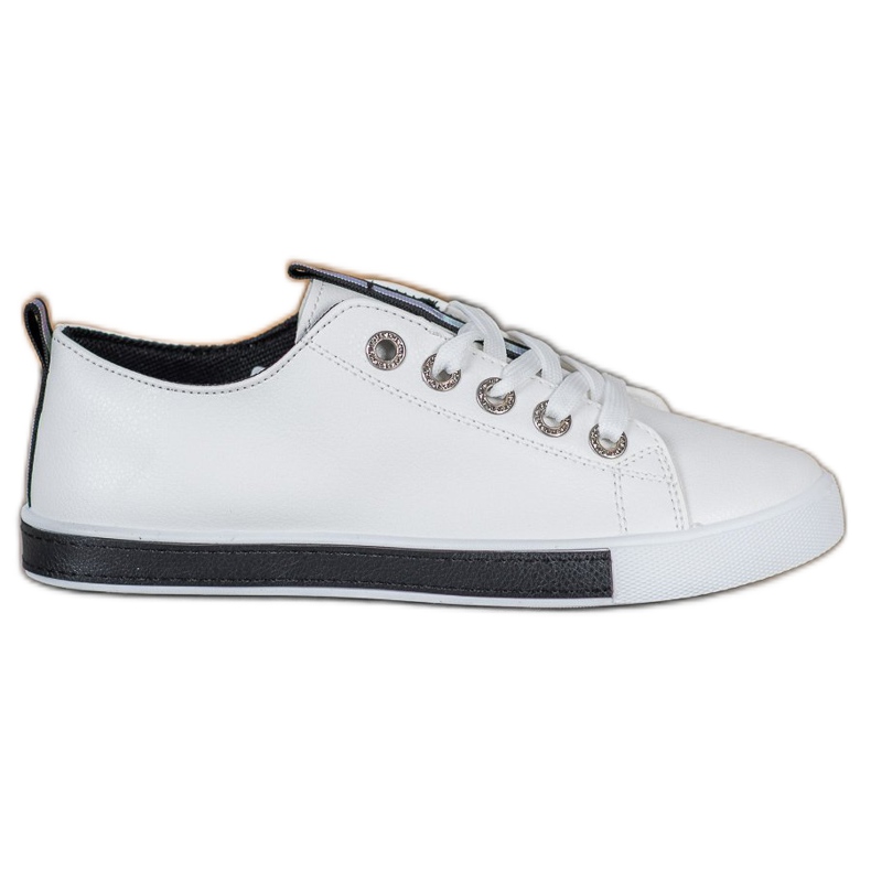 SHELOVET Stílusos cipők Eco bőrrel fehér