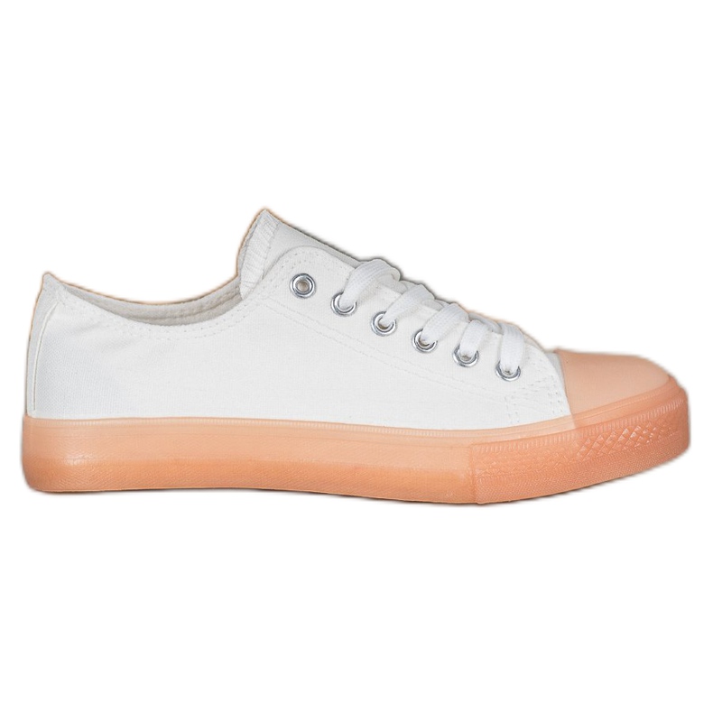 SHELOVET Cipők színes talppal fehér