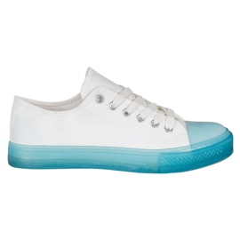 SHELOVET Cipők színes talppal fehér