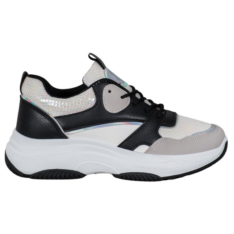 Ideal Shoes Alkalmi platform cipők fekete sokszínű sárga