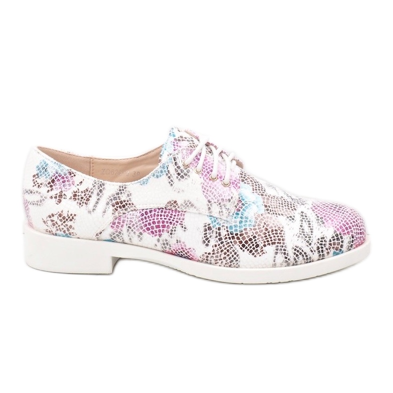 Klasszikus fehér jazz cipő virágokkal ZQ629-3