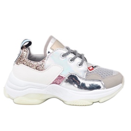 Ezüst stílusos sportcipők B0-206 szürke sokszínű Ezüst stílusos sportcipők B0-206 szürke sokszínű