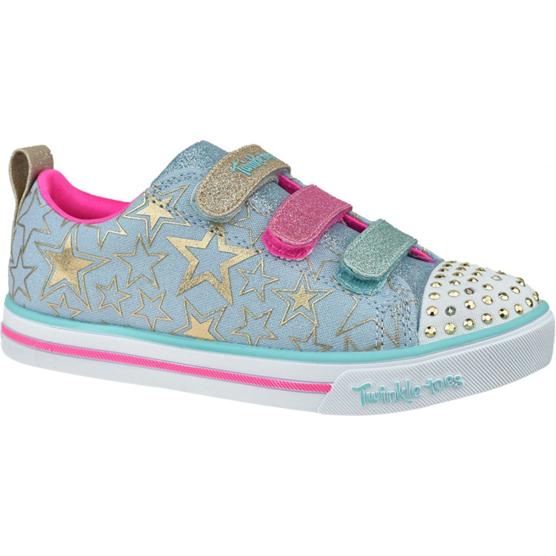Skechers Sparkle Lite-Stars The Limit Jr 314036L-LBMT Cipő kék rózsaszín aranysárga