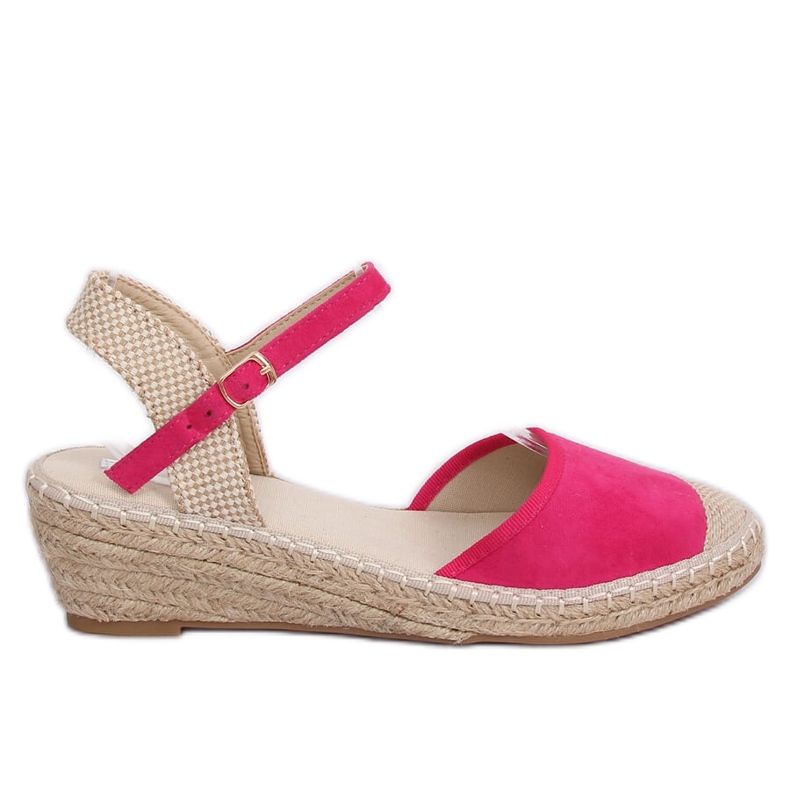 Espadrilles fukszia ékeken LLI-3M85 Fuchsia rózsaszín