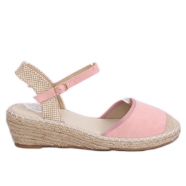 Rózsaszín Espadrilles ékeken pink LLI-3M85 Pink