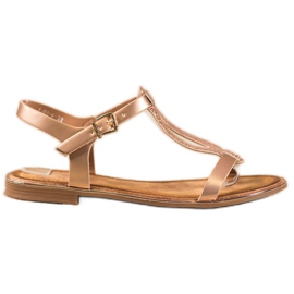 Small Swan Stílusos szandál Eco bőrrel aranysárga Small Swan Stílusos szandál Eco bőrrel aranysárga