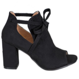 Kötött Open Toe VINCEZA csizma fekete