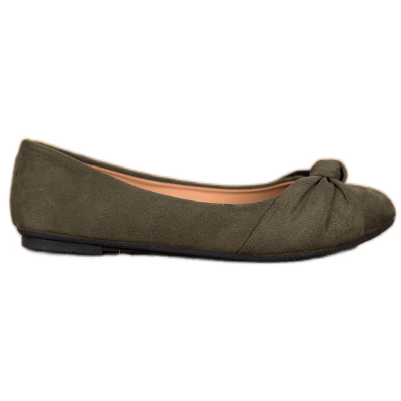 Clowse Kényelmes velúr balerinák zöld