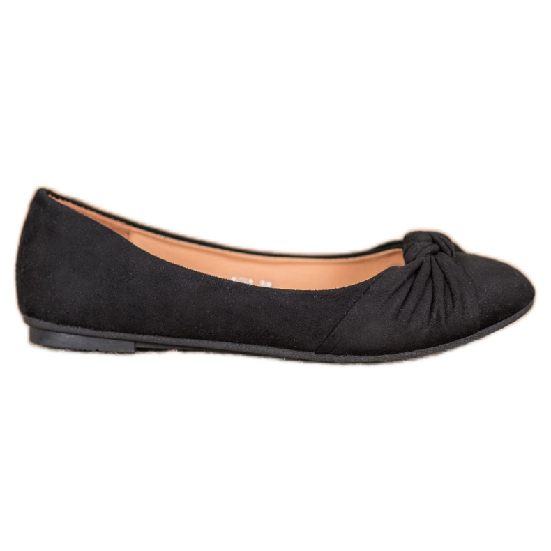 Clowse Kényelmes velúr balerinák fekete